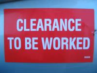 clearance to be worked